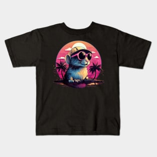 Retro Wave Gerbil Kids T-Shirt